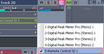 Step 10 - Insert a new MIDI track, assign its output to the Remote Control 32 plug-in and verify that MIDI echo is on